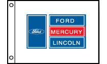 Ford Mercury Lincoln Auto Dealer Flag